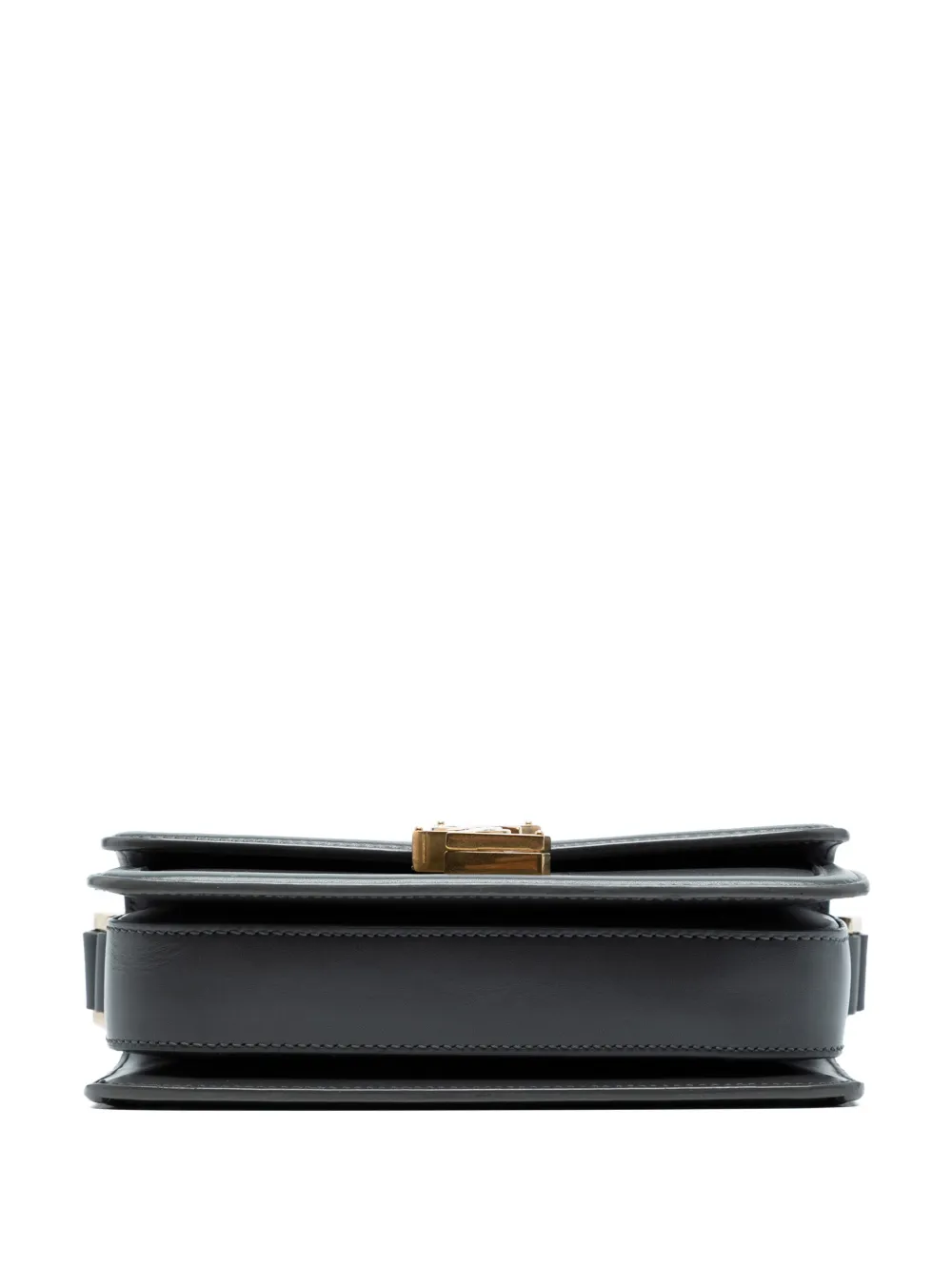 Pre-owned Saint Laurent 2021 Small Calfskin Solferino Satchel In Box Crossbody Bag In Gray