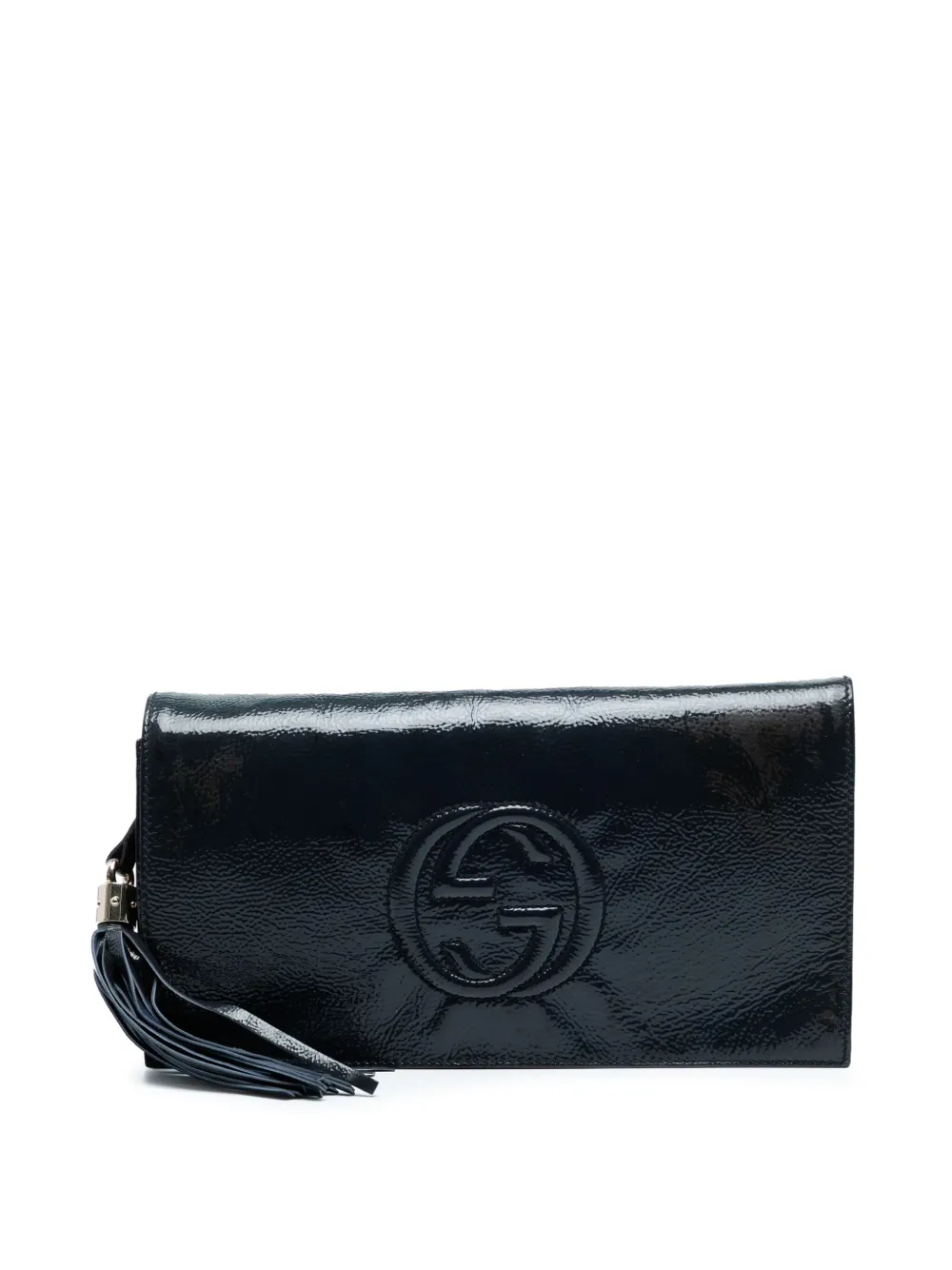 Gucci Pre-Owned 2016-2025 Soft Patent Soho Disco clutch bag - ブルー Gucci Pre-Owned 2016-2025 Soft Patent Soho Disco clutch bag - ブルー