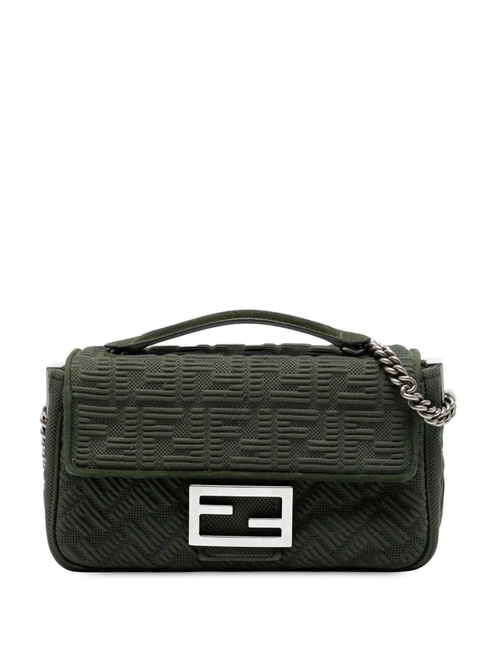 Fendi Pre-Owned 2021-2025 Zucca Embossed Technical Fabric Chain Midi Fendi Pre-Owned 2021-2025 Zucca Embossed Technical Fabric Chain Midi