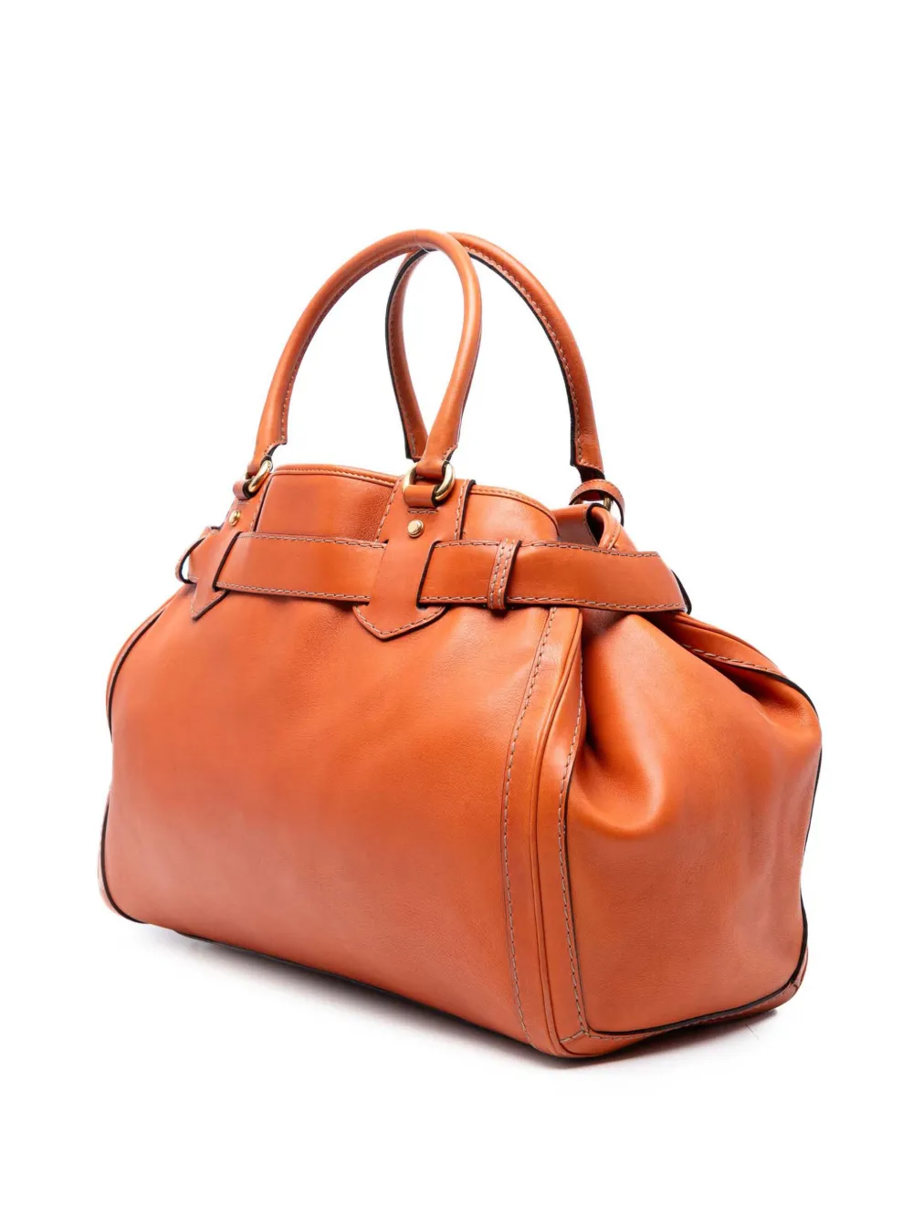 GUCCI Pre-owned 2016-2025 Gg Canvas Running Tote Bag In Orange