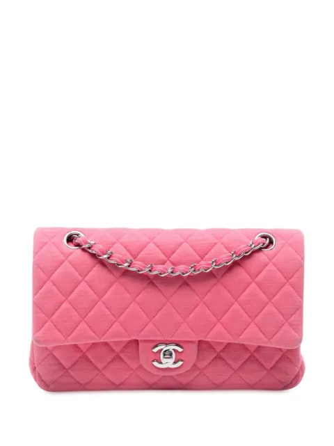 CHANEL Pre-Owned 2014 Medium Classic Jersey Double Flap shoulder bag