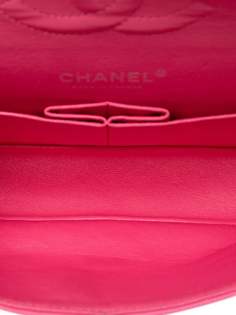 CHANEL Pre-owned 2014 Medium Classic Jersey Double Flap Shoulder Bag In Pink