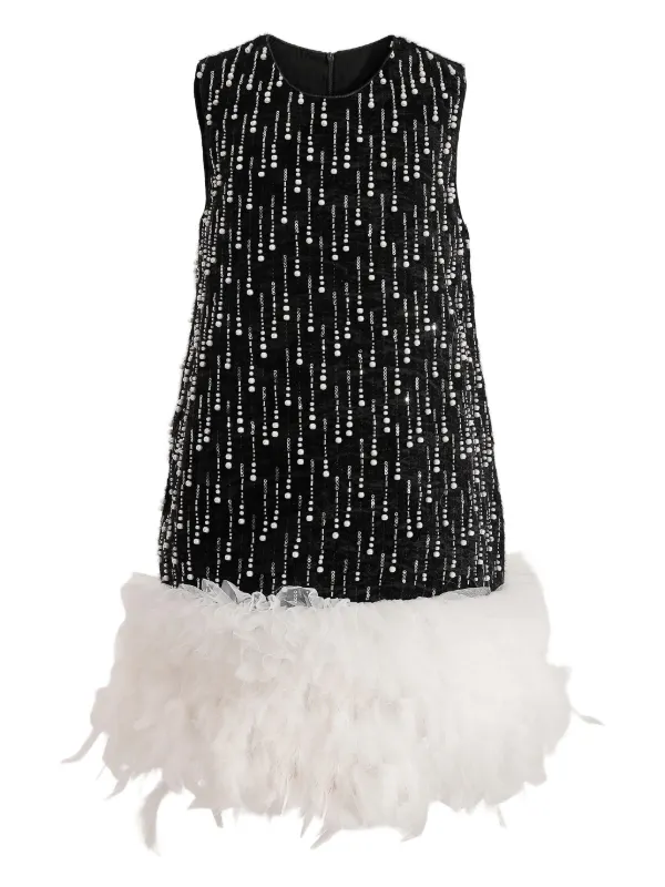 cache white beaded dress 2011 Chanel by Karl Lagerfeld Black & White Beaded Sequin Lace Dress