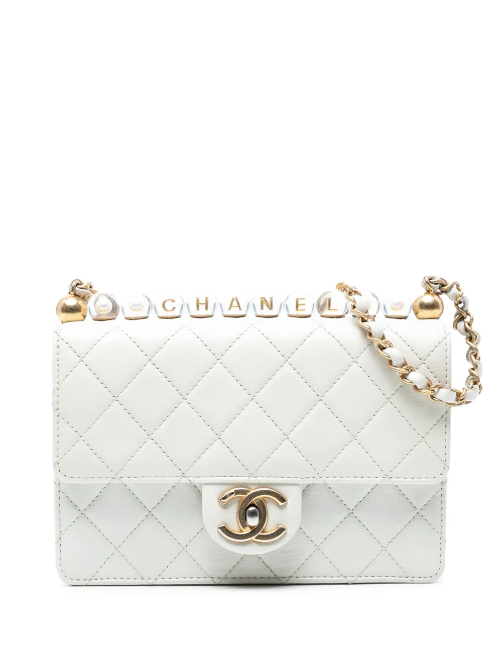 CHANEL Pre-Owned 2020 Medium Lambskin Chic Pearls Flap crossbody bag - CHANEL Pre-Owned 2020 Medium Lambskin Chic Pearls Flap crossbody bag -