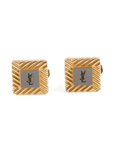 Saint Laurent Pre-Owned 1990s square cuff-links