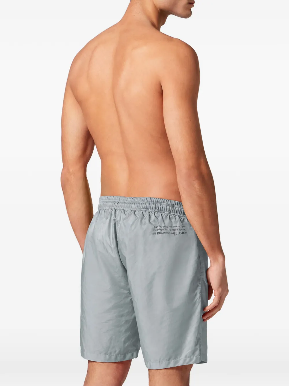 Plein Sport logo-patch drawstring swim shorts Blauw