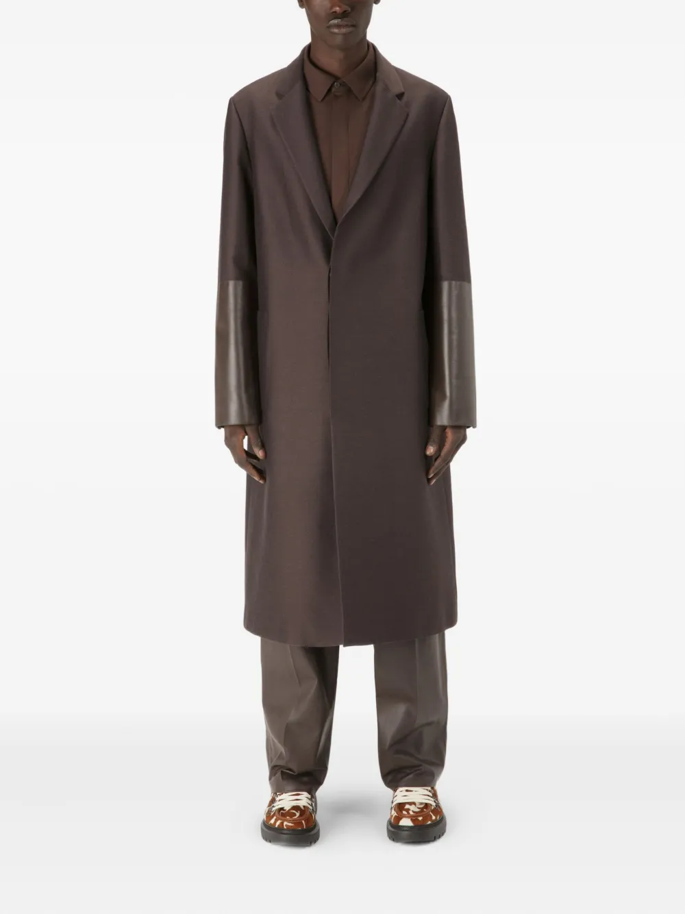 Bally leather-panelled coat | Pardessus | Image 2