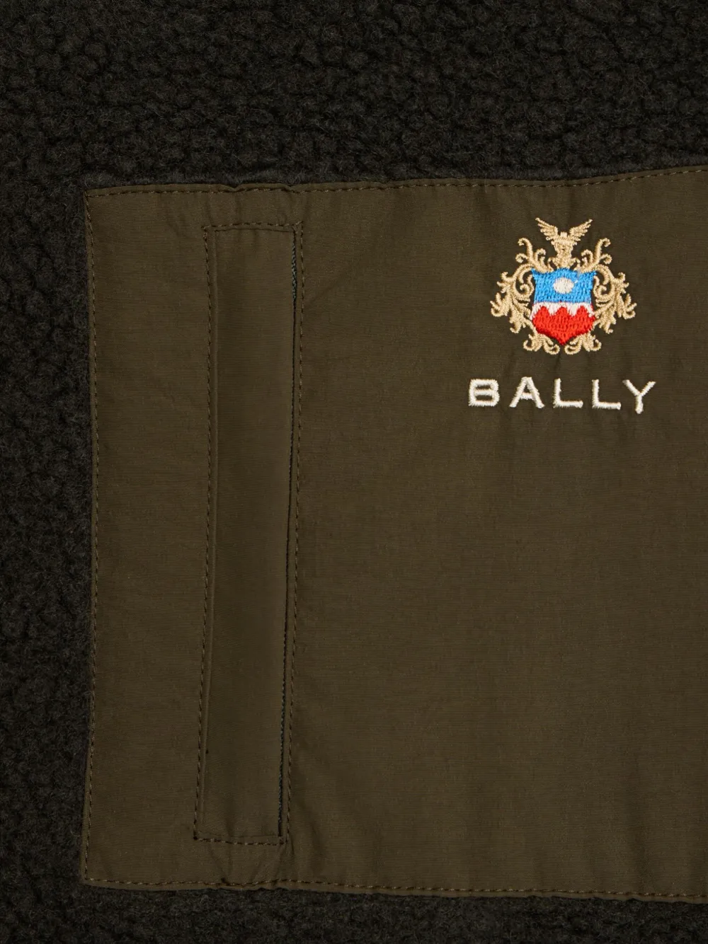 Bally Crest-motif Zip-up Sweatshirt In Green