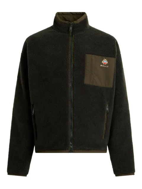 Bally crest-motif zip-up sweatshirt