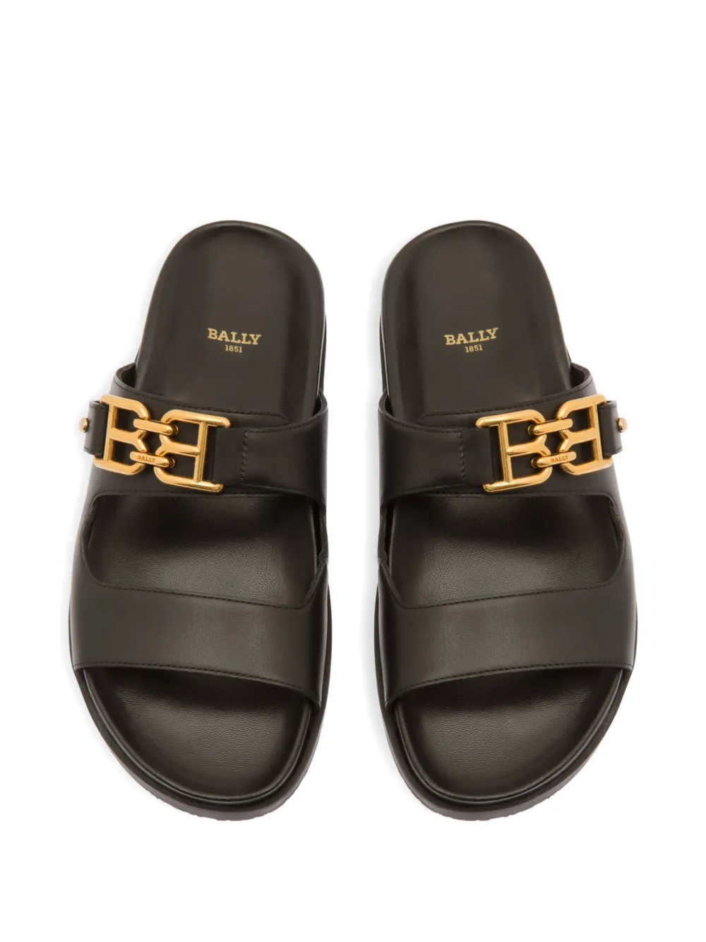 Bally Emma leather sandals Zwart