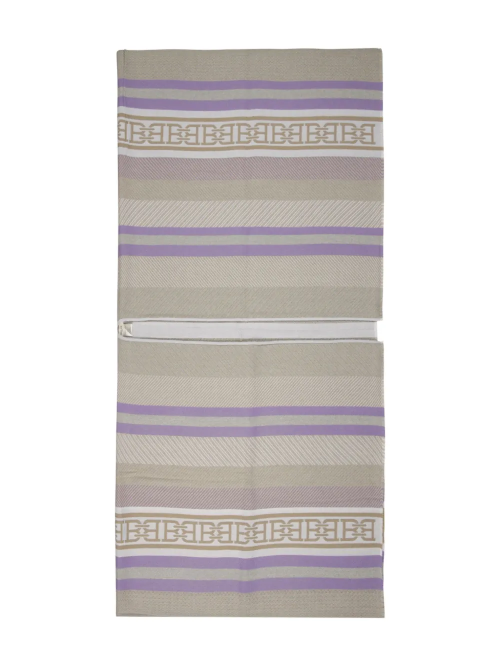 Bally Striped Logo Poncho In Purple