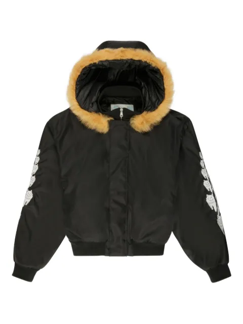 Bally Curling hooded bomber jacket