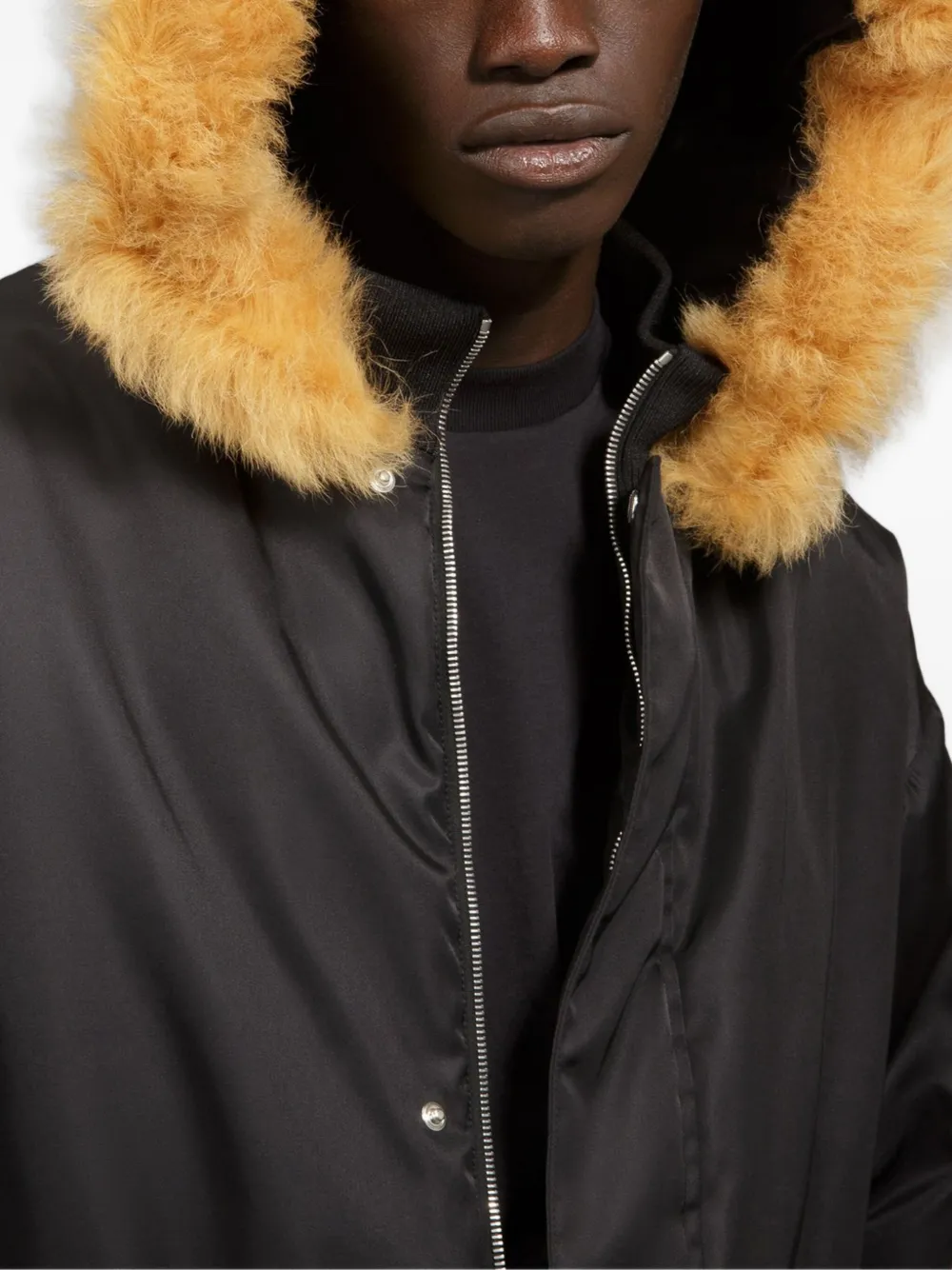 Bally Curling Hooded Bomber Jacket In Black