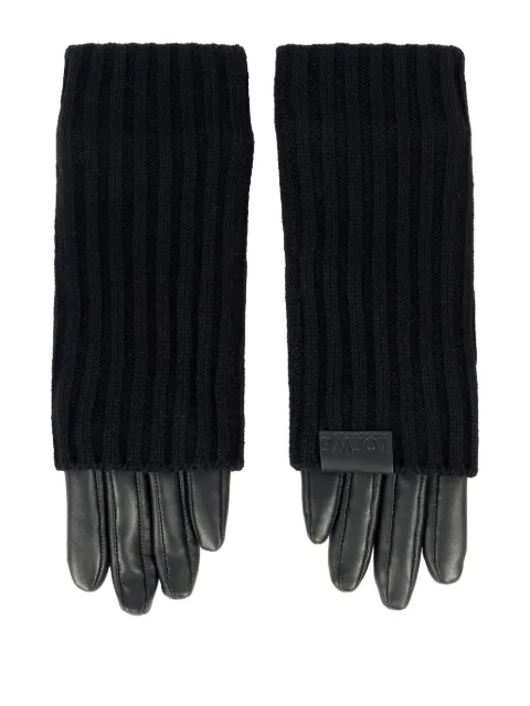 LOEWE ribbed leather gloves