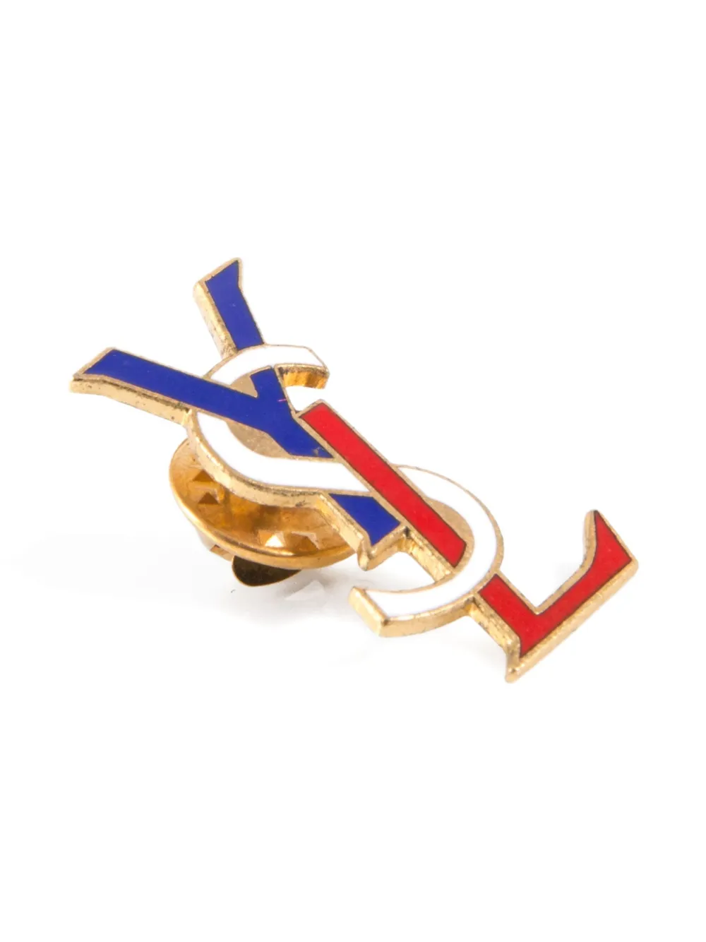 Pre-owned Saint Laurent 1990s Cassandre Pin In Gold