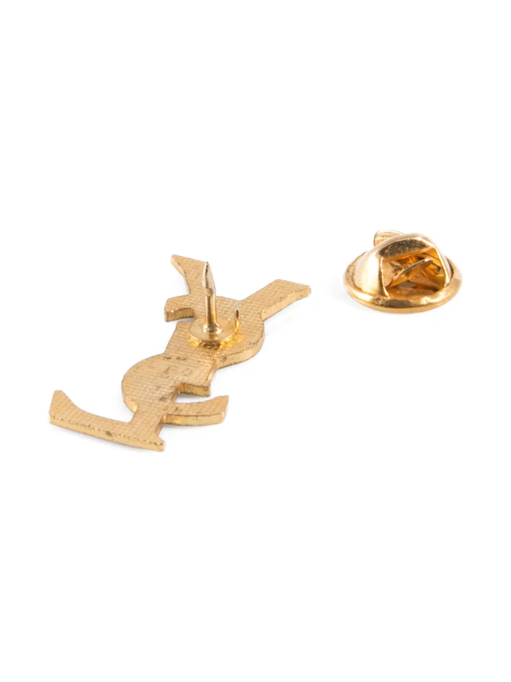 Pre-owned Saint Laurent 1990s Cassandre Pin In Gold