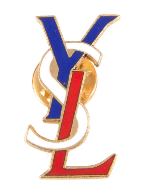 Saint Laurent Pre-owned 1990s Cassandre Pin in Gold