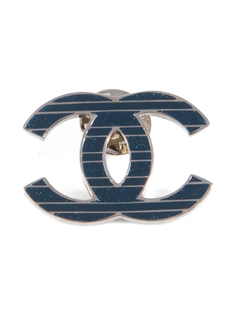 CHANEL Pre-Owned 2000s CC pin - シルバートーン CHANEL Pre-Owned 2000s CC pin - シルバートーン