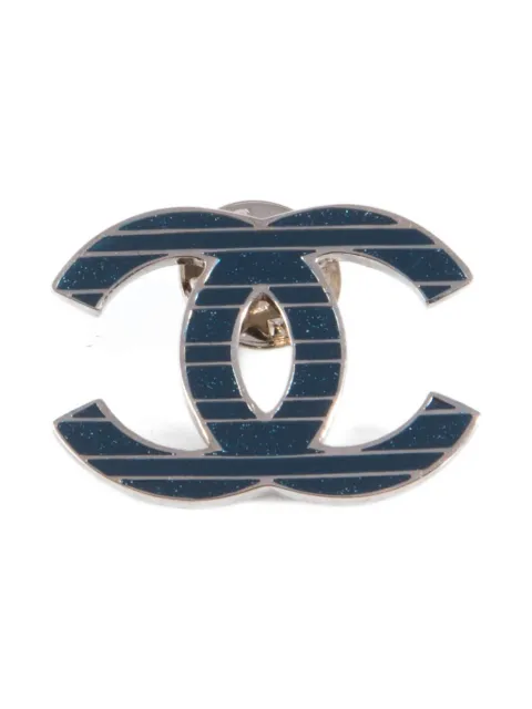 CHANEL Pre-Owned 2000s CC pin