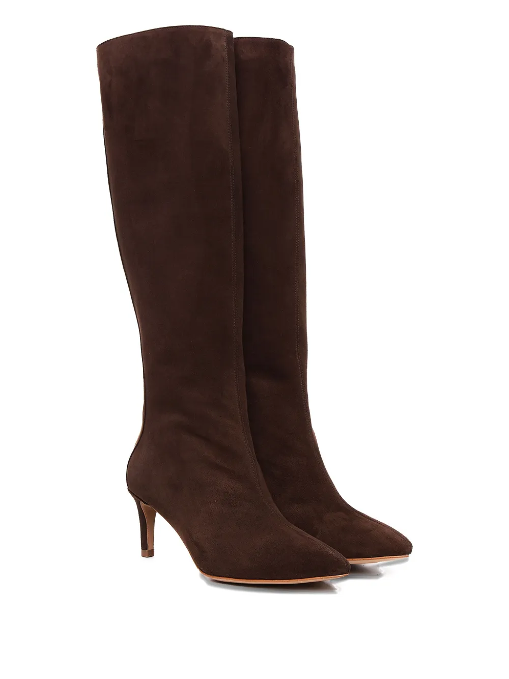 Ginissima 65mm Suede Boots In Brown