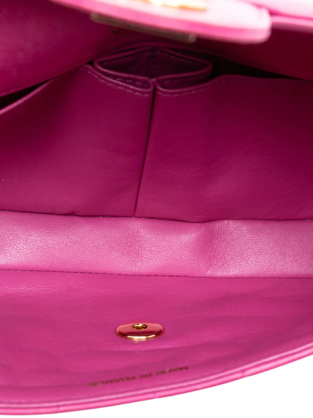 CHANEL Pre-owned 2002-2003 Chocolate Bar Lambskin East West Flap Shoulder Bag In Pink