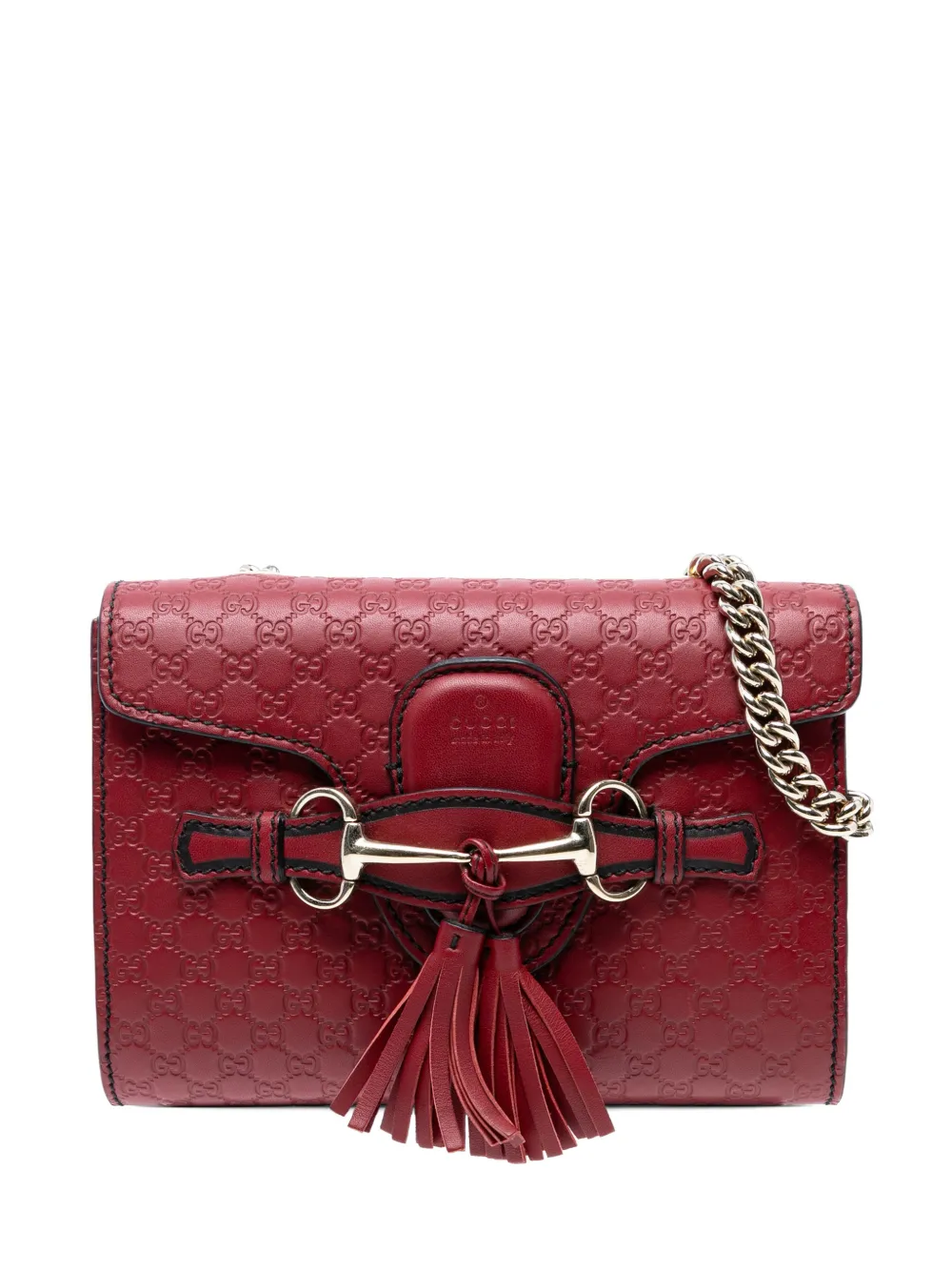 GUCCI Pre-owned 2016-2025 Mini Microssima Emily Crossbody Bag In Red
