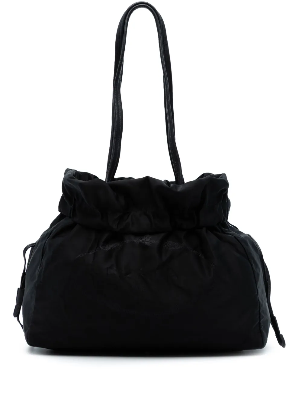 Prada Pre-Owned 2000-2025 Tessuto Logo Drawstring tote bag | Black | Image 1