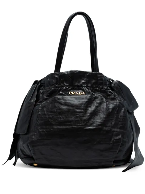 Prada Pre-Owned bolsa satchel Nappa Antique Bow 2000-2025