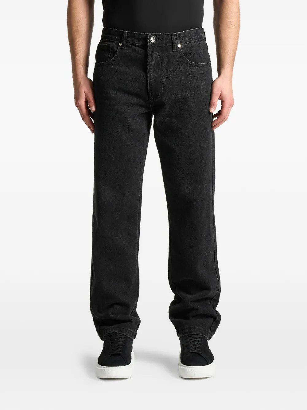 Manière De Voir cotton jeans Zwart