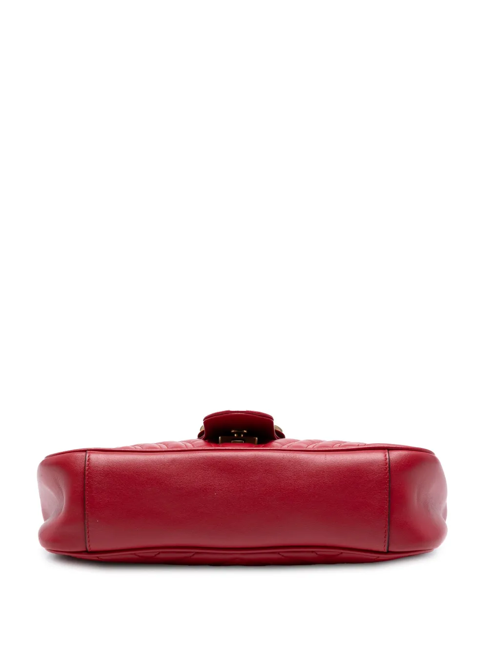 Pre-owned Gucci 2016-2025 Medium Gg Marmont Matelasse Leather Shoulder Bag In Red