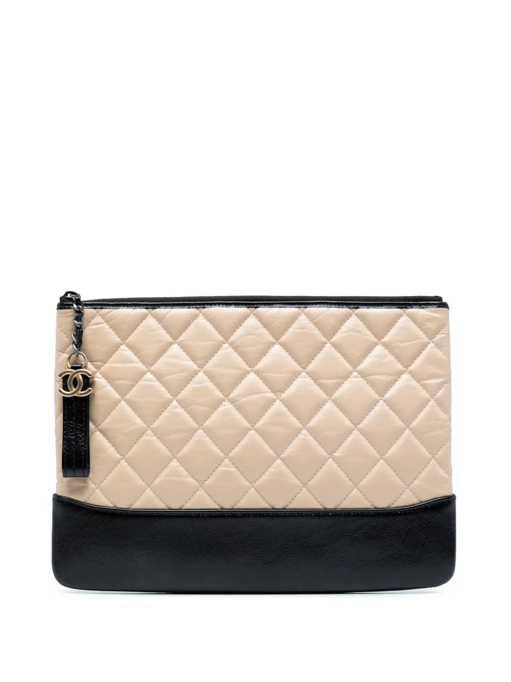 CHANEL Pre-Owned 2018-2019 Medium Aged Calfskin Gabrielle O Case CHANEL Pre-Owned 2018-2019 Medium Aged Calfskin Gabrielle O Case