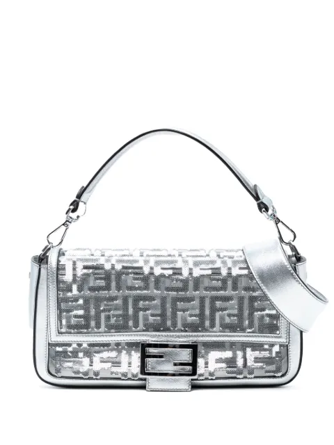 Fendi Pre-Owned 2010-2025 Nicki Minaj Medium Sequined PVC FF 1974 Baguette satchel