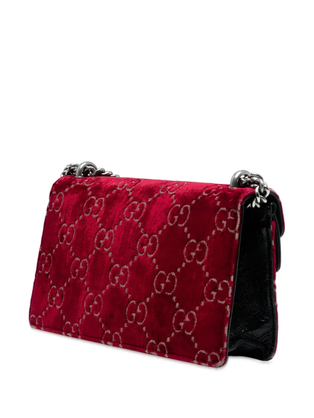 GUCCI Pre-owned 2016-2025 Medium Gg Velvet Dionysus Crossbody Bag In Red