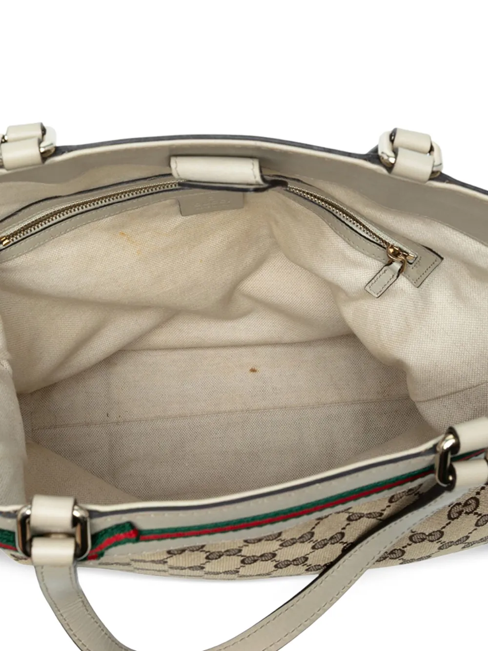 Pre-owned Gucci 2016-2025 Gg Canvas Mayfair Tote Bag In Brown