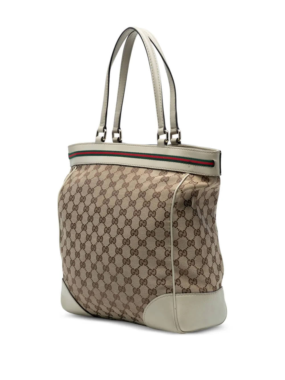 Pre-owned Gucci 2016-2025 Gg Canvas Mayfair Tote Bag In Brown