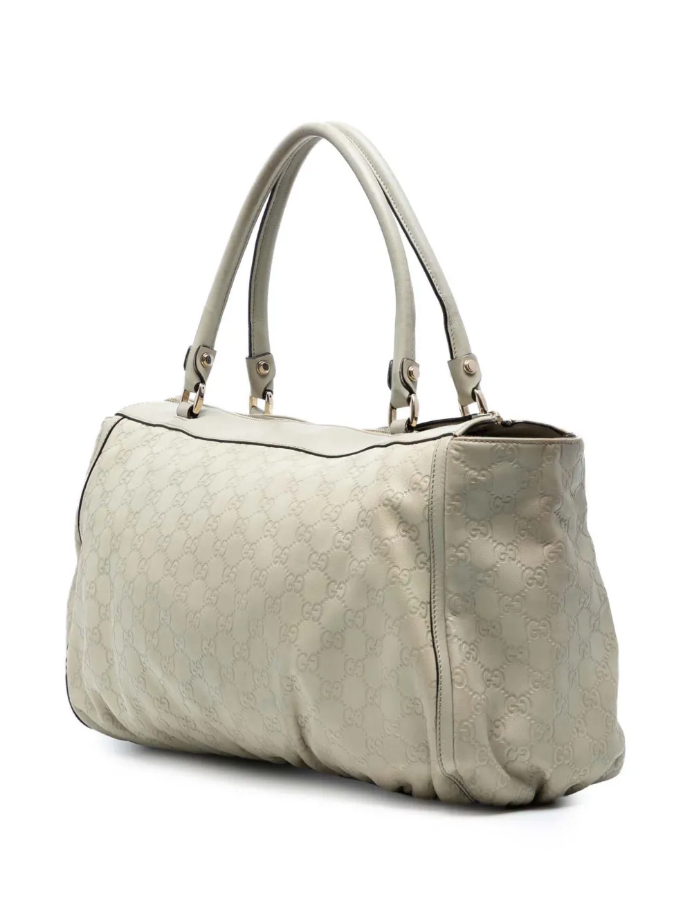 GUCCI Pre-owned 2016-2025 Ssima Abbey D Ring Tote Bag In White