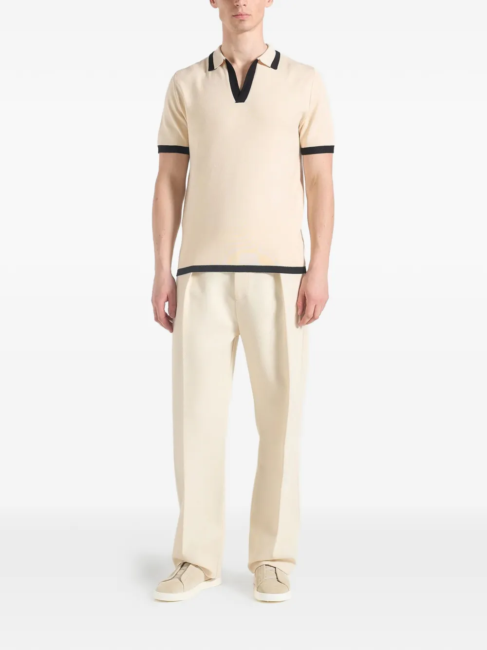 Manière De Voir Lambert polo-collar T-shirt - Beige