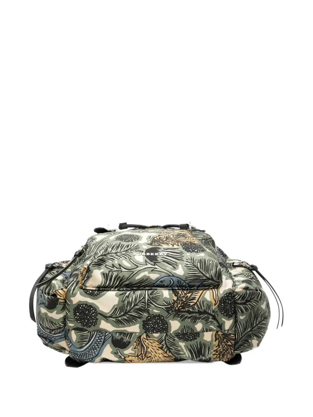 Pre-owned Burberry 2000-2017 Nylon Graffiti Rucksack Backpack In Green