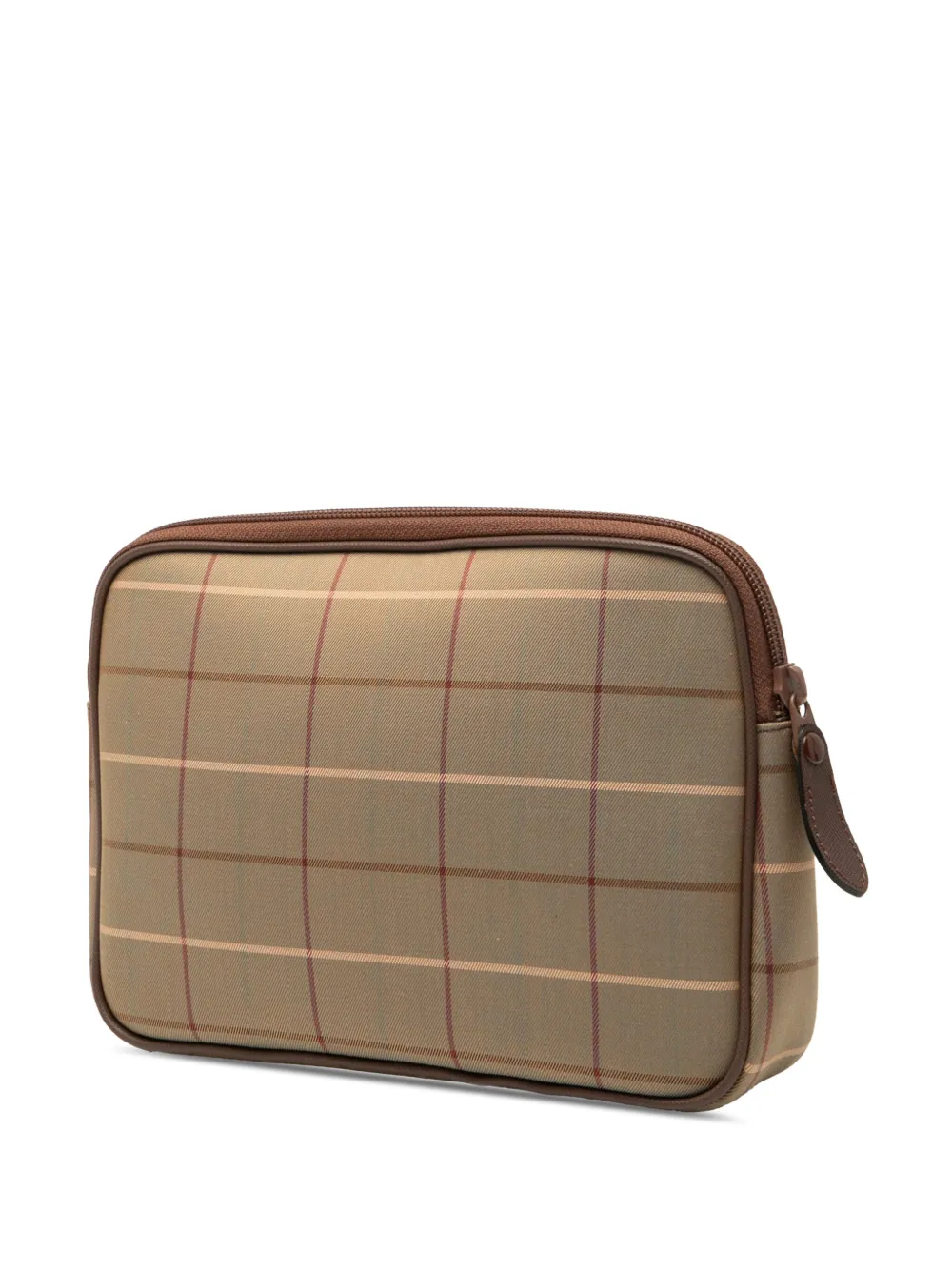 Pre-owned Burberry 20th Century Vintage Check Canvas Clutch Bag In Brown