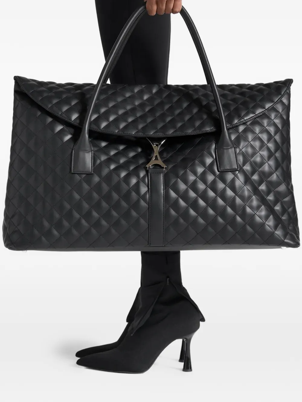 Manière De Voir logo-detail tote bag Zwart