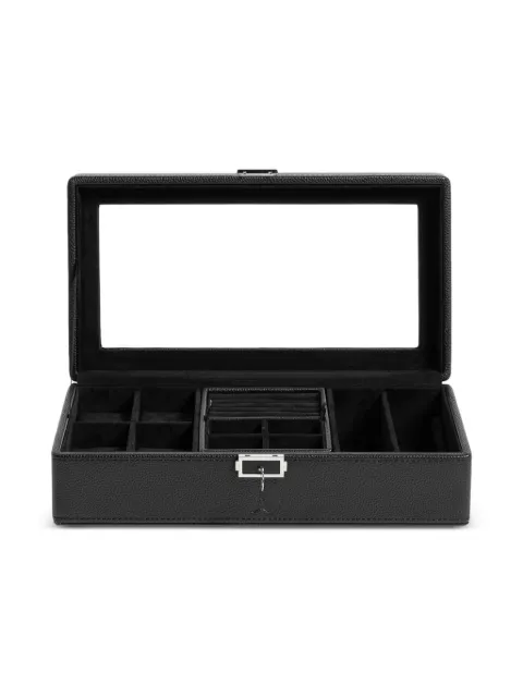 Manière De Voir faux-leather watch and jewellery box