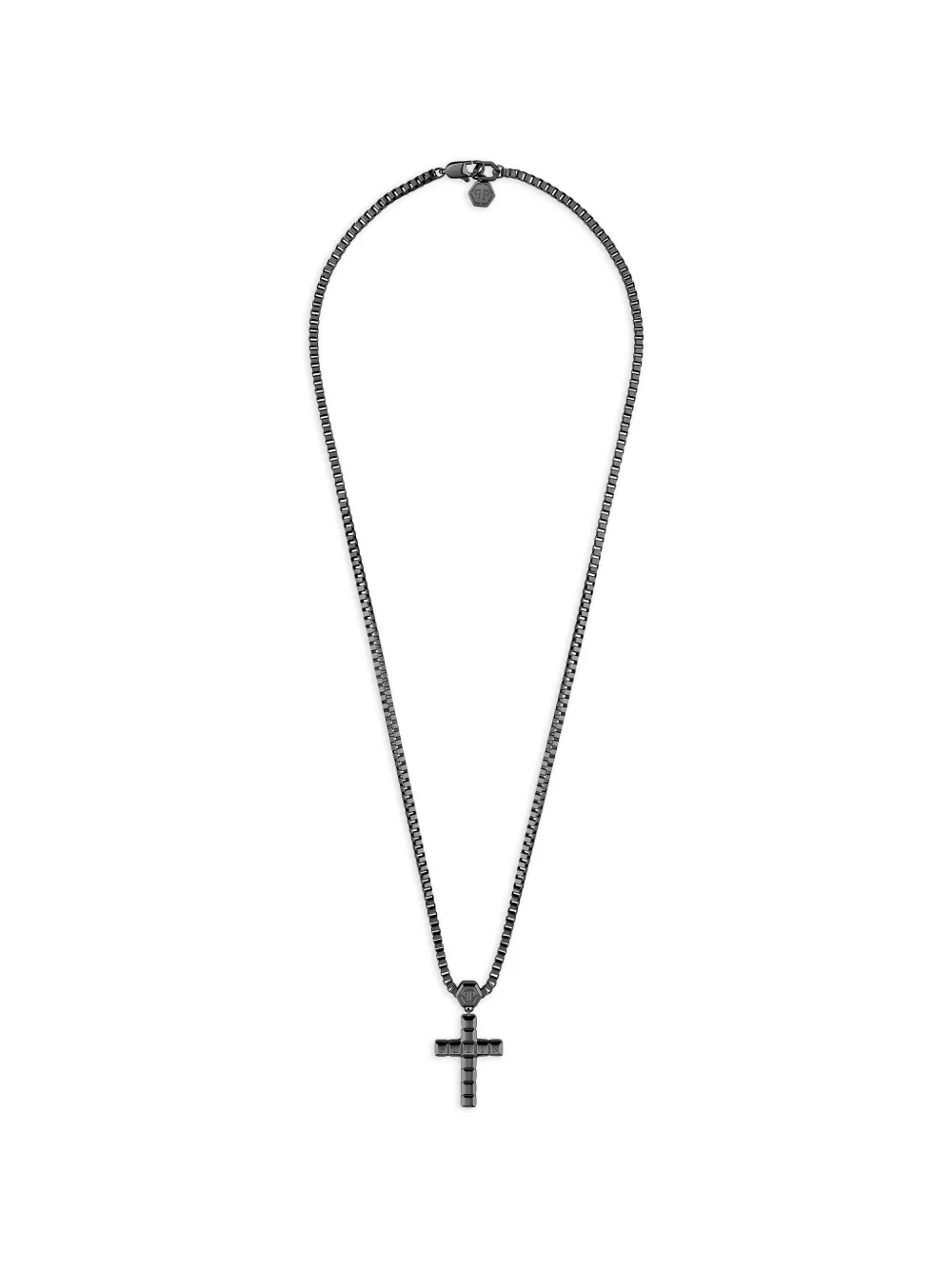 Philipp Plein crucifix-pendant necklace - Nero