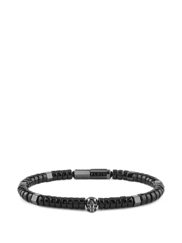Philipp Plein Plein Beads スカルモチーフ ブレスレット | ブラック 