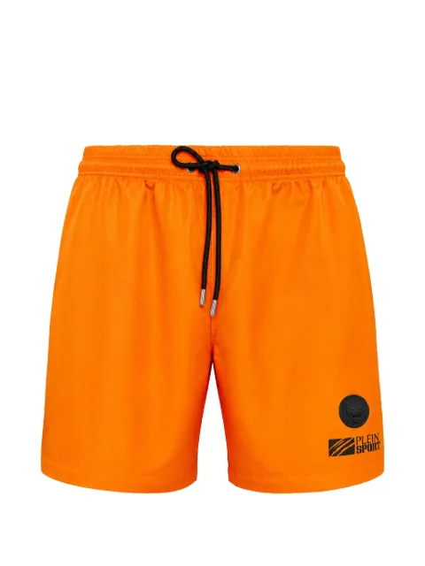 Plein Sport logo-patch drawstring swim shorts