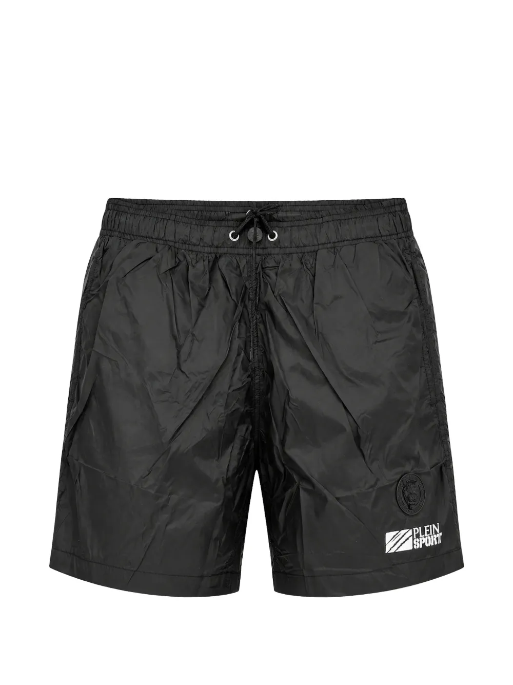 Plein Sport Badeshorts mit Kordelzug - Schwarz