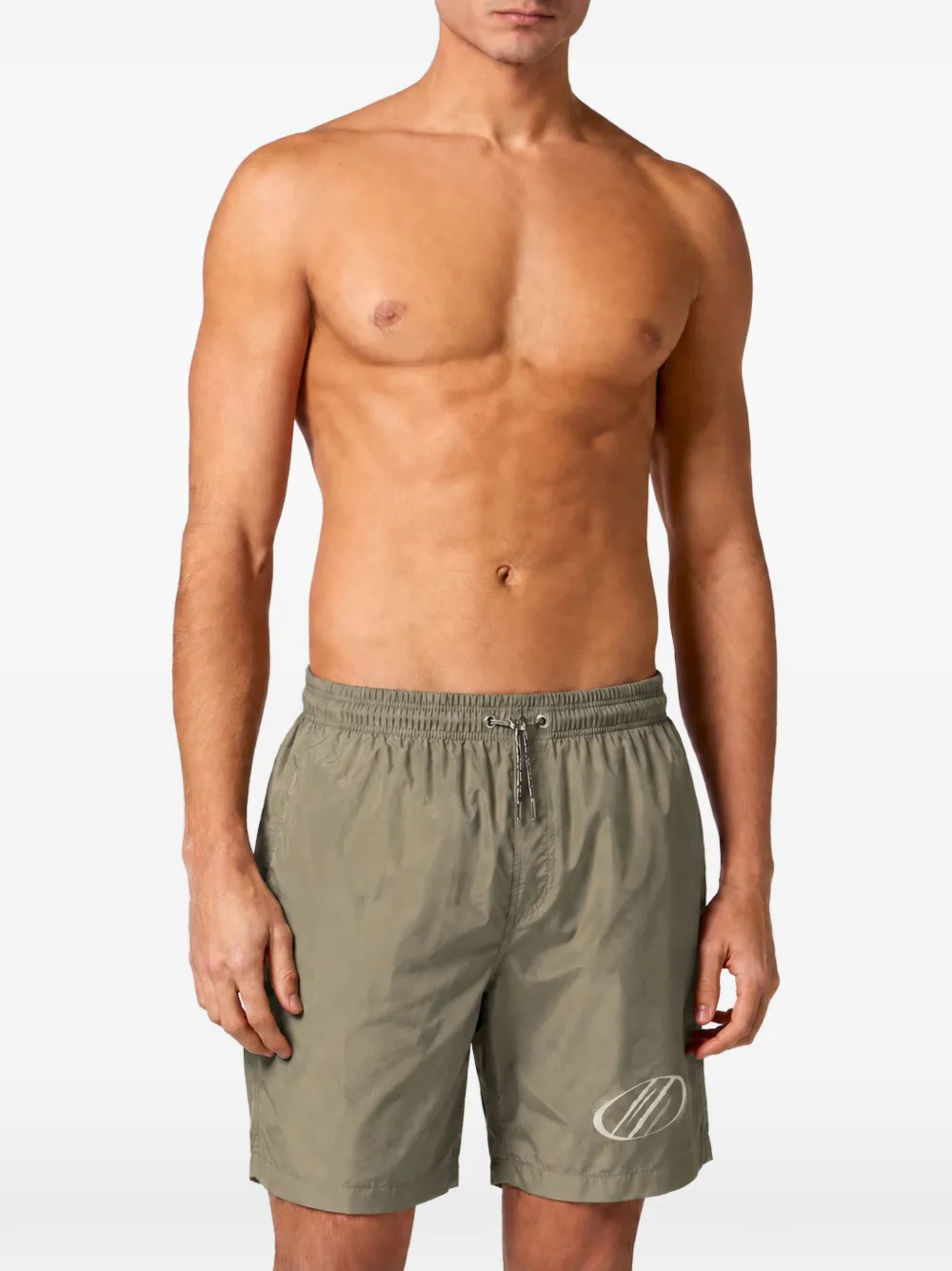 Plein Sport logo-print drawstring swim shorts Groen