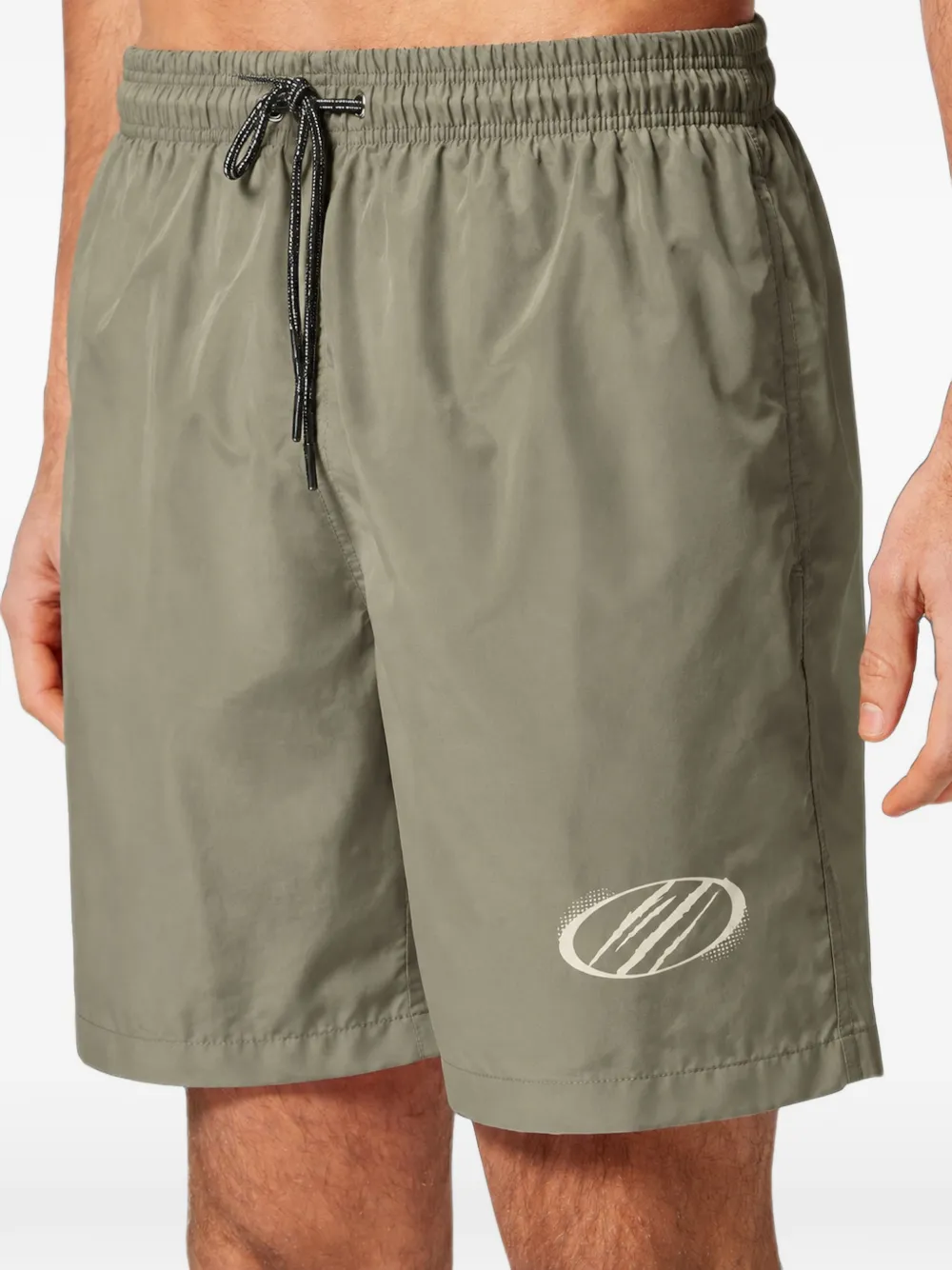 Plein Sport logo-print drawstring swim shorts Groen