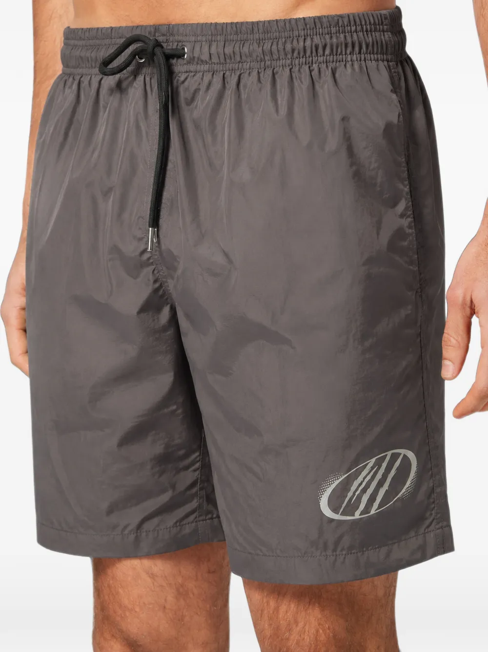 Plein Sport logo-print swimming shorts Grijs