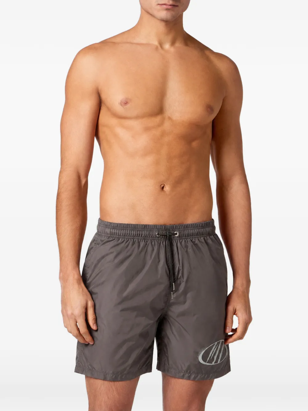 Plein Sport logo-print swimming shorts Grijs