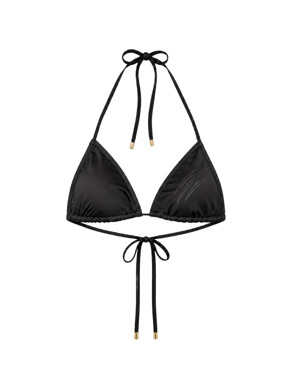 Plein Sport scratch-print triangle bikini top